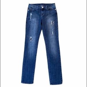 Rock & Republic Jeans Dark Wash Distressed Bling